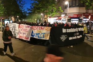 Linke Demo in Berlin-Kreuzberg