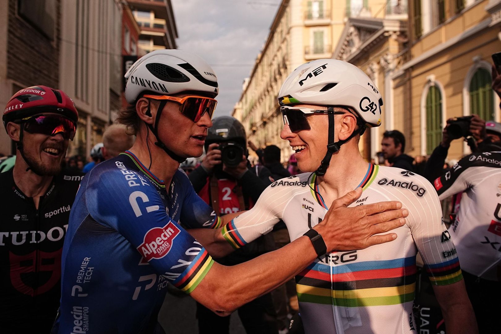 Mathieu van der Poel und Tadej Pogačar