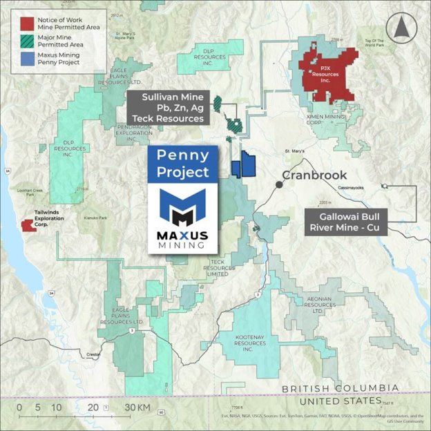 Maxus Mining startet Explorationsprogramm 2025 auf dem Kupferprojekt Penny in British Columbia