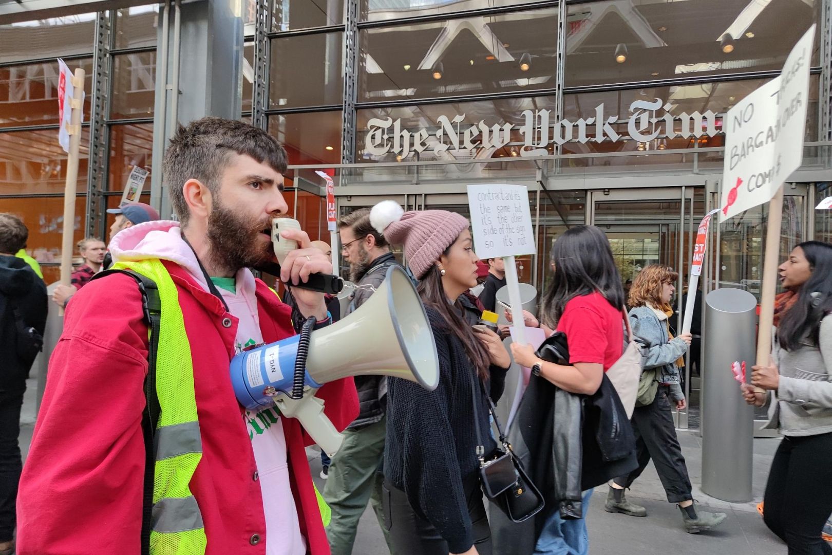 Mitarbeiterprotest bei der New York Times am 04.11.2024