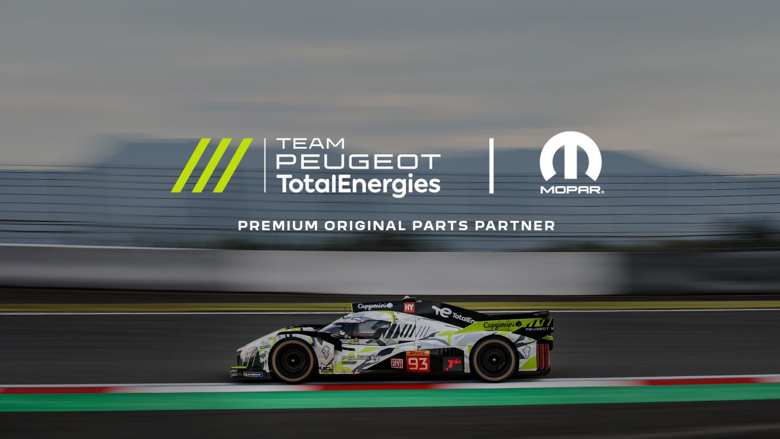 Mopar: Partnerschaft ab 2026 mit dem Team PEUGEOT TotalEnergies