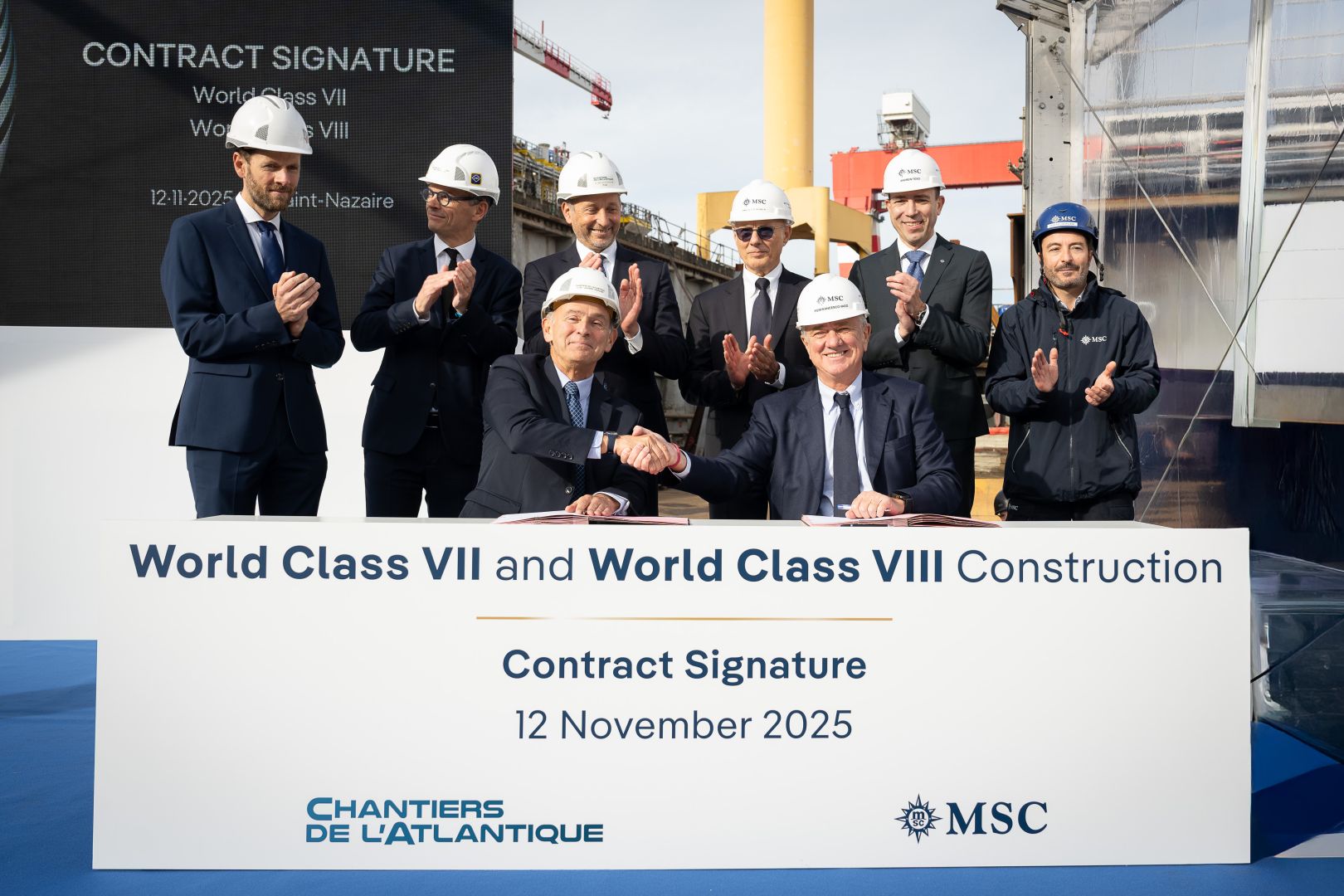 MSC Cruises verkündet bei Feierlichkeiten auf der Werft von Chantiers de l’Atlantique die Bestellung von zwei weiteren Schiffen der World Class