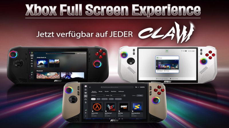 MSI Claw Handhelds unterstützen jetzt die Xbox Full Screen Experience