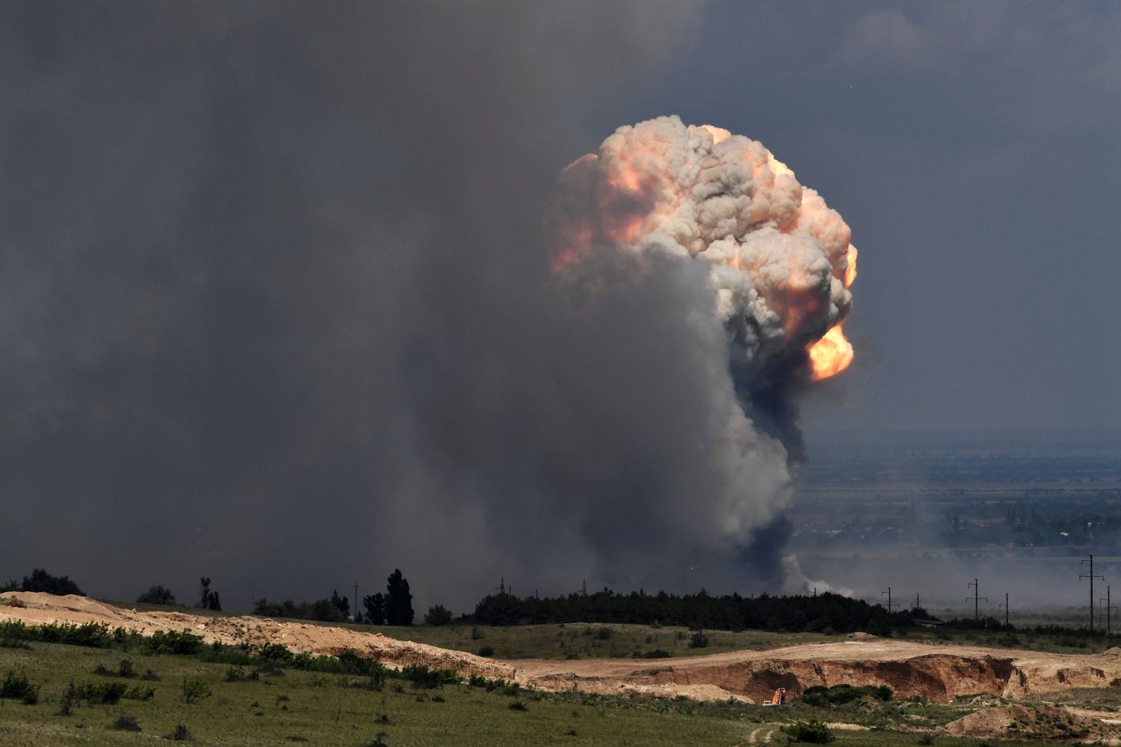 Munition explodiert auf russischem Militärgelände
