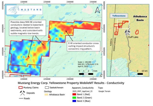 Mustang Energy Corp. erhält Ergebnisse der luftgestützten MobileMT-Untersuchung auf seinem Projekt Yellowstone in Saskatchewan
