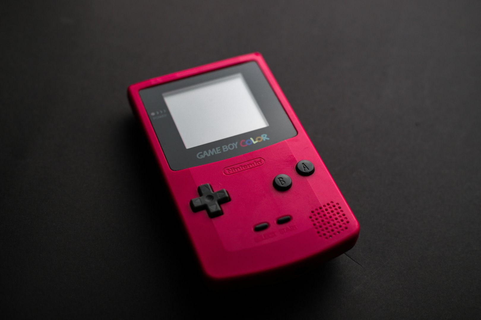 Nahaufnahmefoto Der Roten Game Boy Konsole