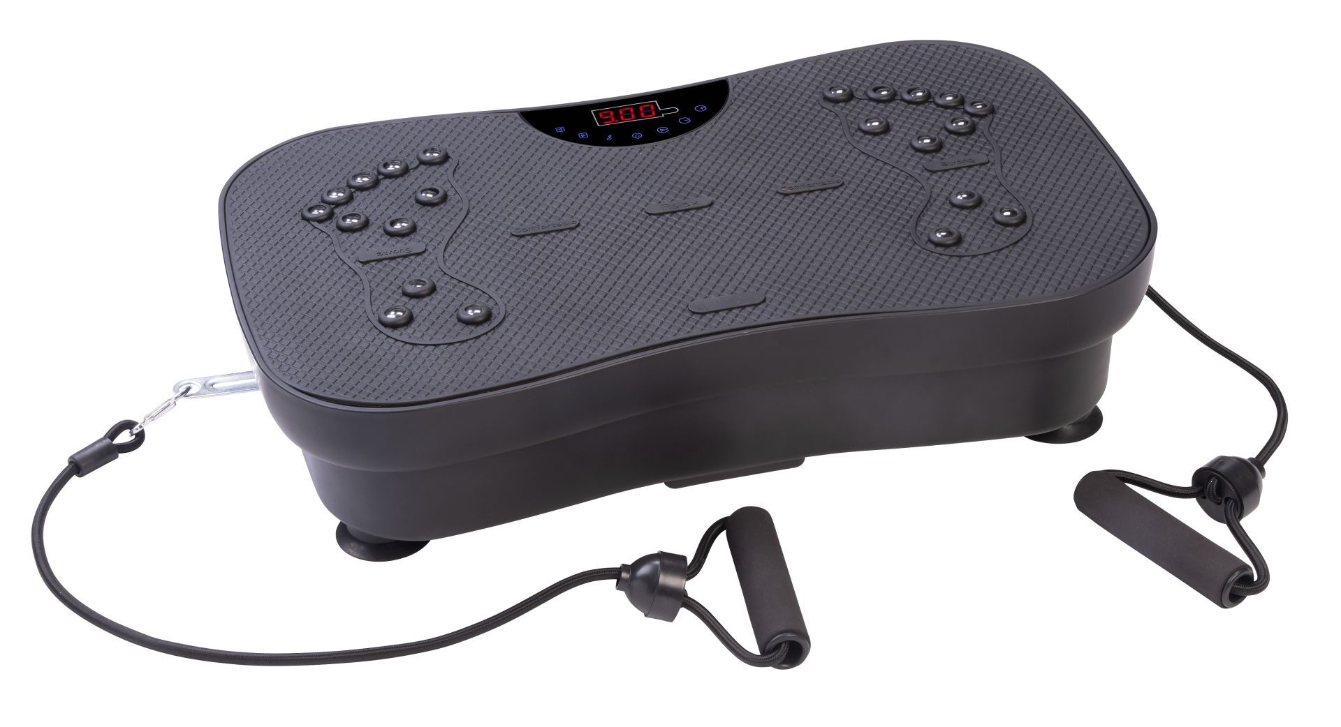 newgen medicals Vibrationsplatte mit 180 Stufen, LED-Display, Bluetooth & Lautsprecher