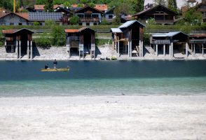Niedrigwasser am Walchensee