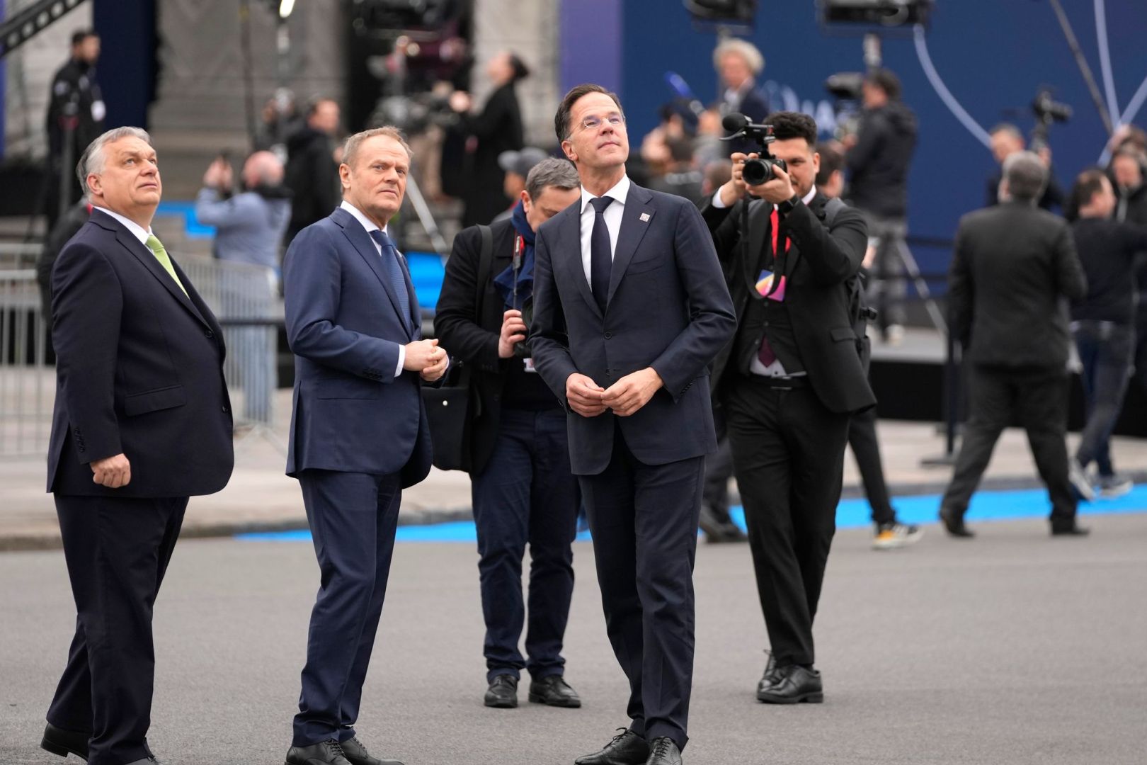 Orban, Tusk und Rutte