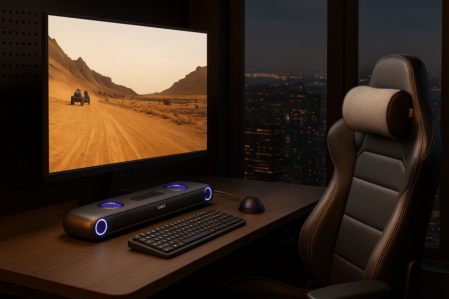 OXS Thunder Pro+: Gaming-Soundbar mit 7.1.2 Dolby Atmos und kabellosem Nackenlautsprecher