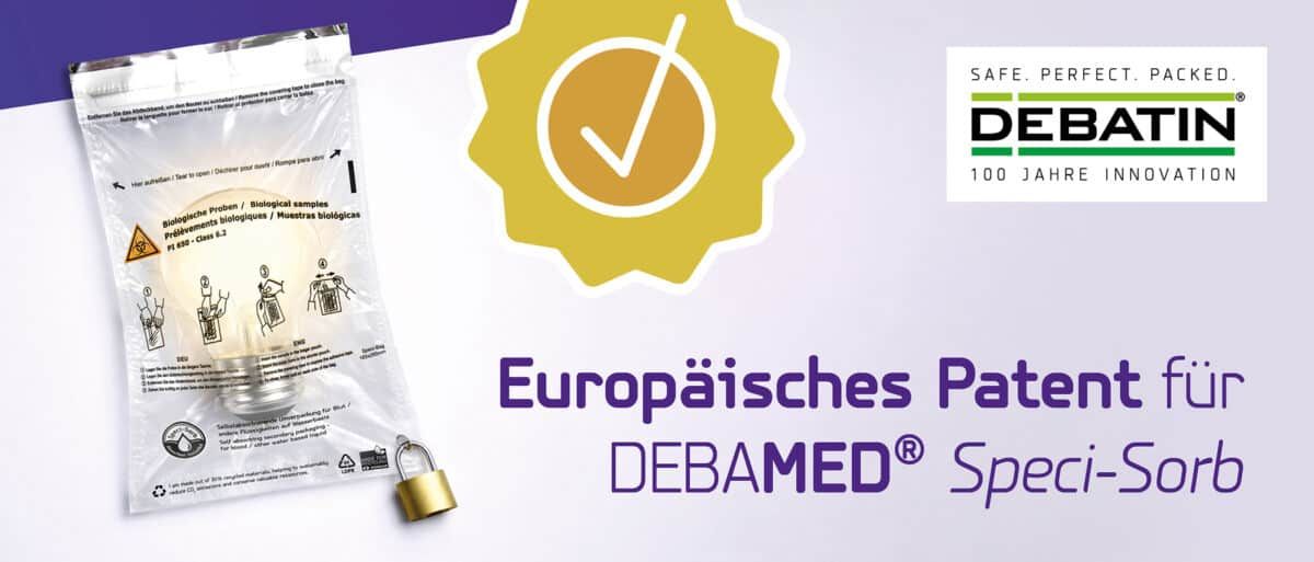Patent für DEBAMED Speci-Sorb® – DEBATIN setzt neuen Standard für den ADR-konformen Laborprobenversand