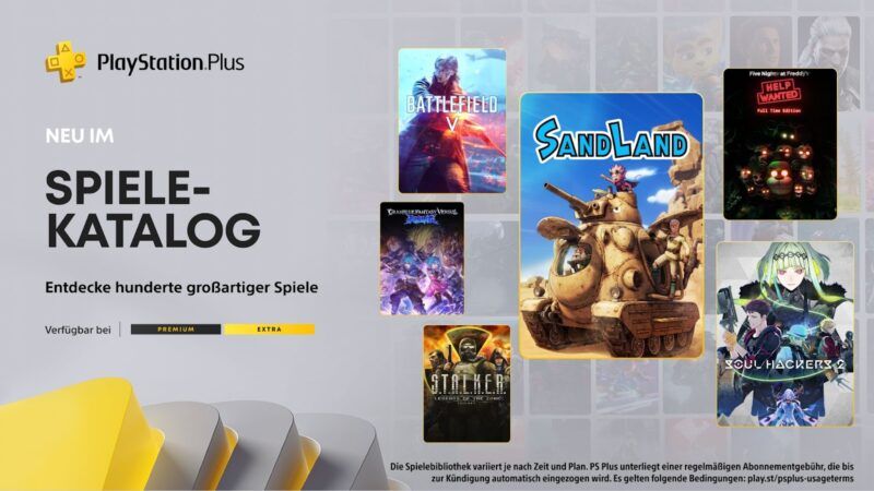 PlayStation Plus Extra- &Premium-Neuzugänge im Mai