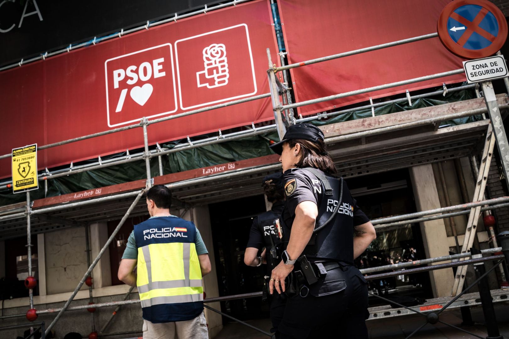 Polizeieinsatz bei Sanchez-Partei in Madrid