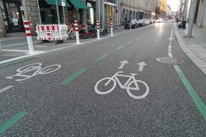Poller an einer Fahrradstraße (Archiv)