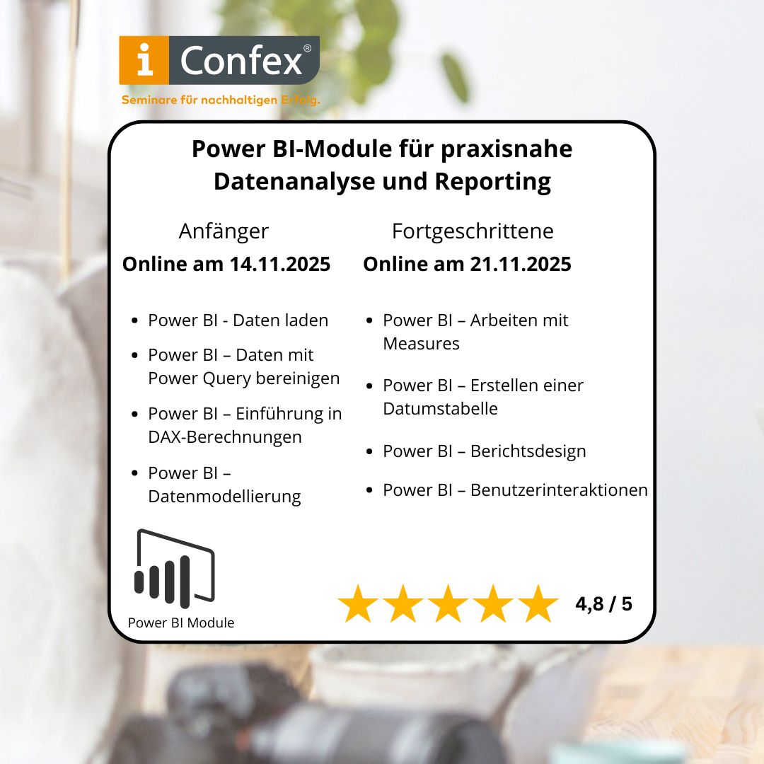 Power BI-Module für praxisnahe Datenanalyse und Reporting