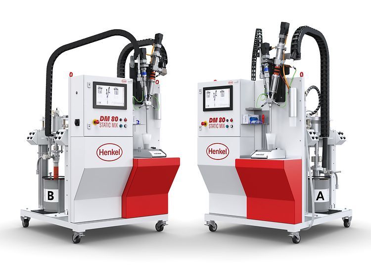 Präzises Dosieren für sicherheitsrelevante Bauteile mit der neuen Sonderhoff Dosiermaschine DM80 Static Mix