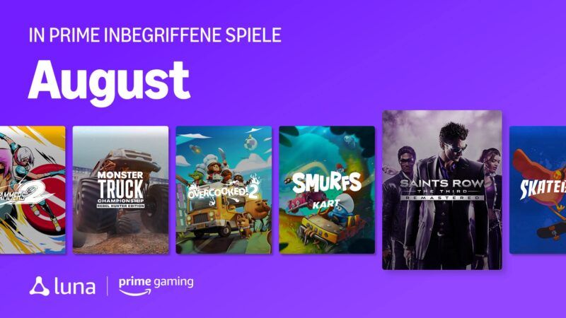 Prime Gaming – Neue Games im August