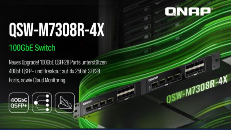 QNAP aktualisiert 100GbE Switch QSW-M7308R-4X