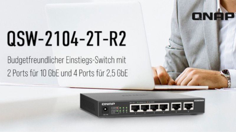 QNAP präsentiert den günstigen 4-Port 2,5GbE & 2-Port 10GbE Multi-Gigabit Switch