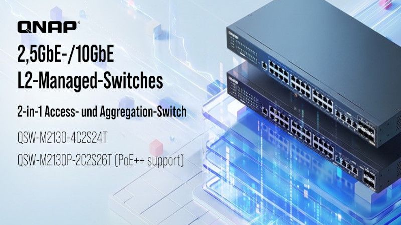 QNAP präsentiert die 2,5 GbE/10 GbE L2 Web Managed Switches der QSW 2000 Serie