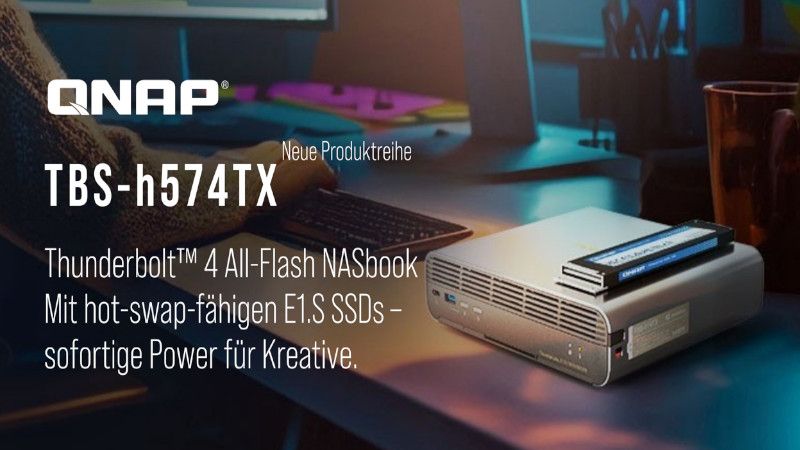 QNAP veröffentlicht das All-Flash NASbook TBS-h574TX