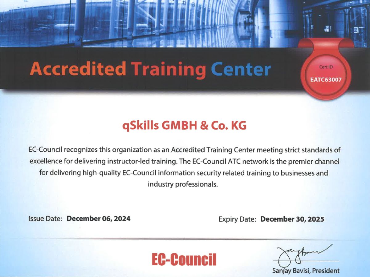 qSkills wird offiziell Accredited Training Center (ATC) von EC-Council