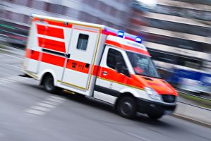 Rettungswagen im Einsatz