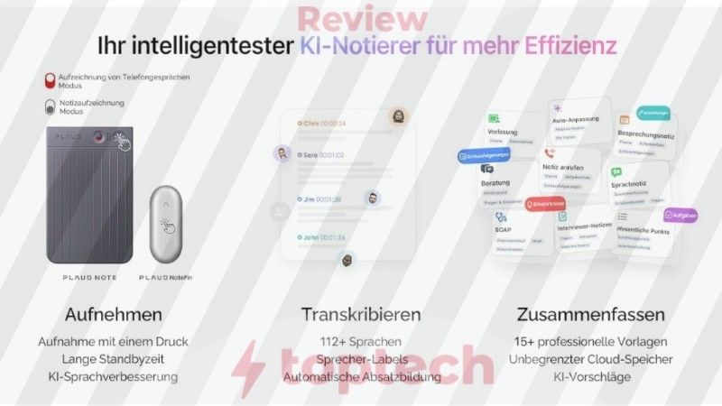 Review: PLAUD Note/NotePin: Der smarte Notizhelfer