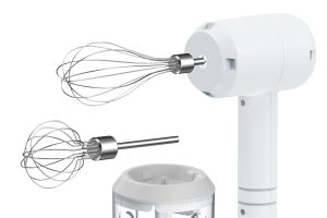 Rosenstein & Söhne 3in1-Akku-Handmixer, Zerkleinerer und Schneebesen, USB, 20 Watt