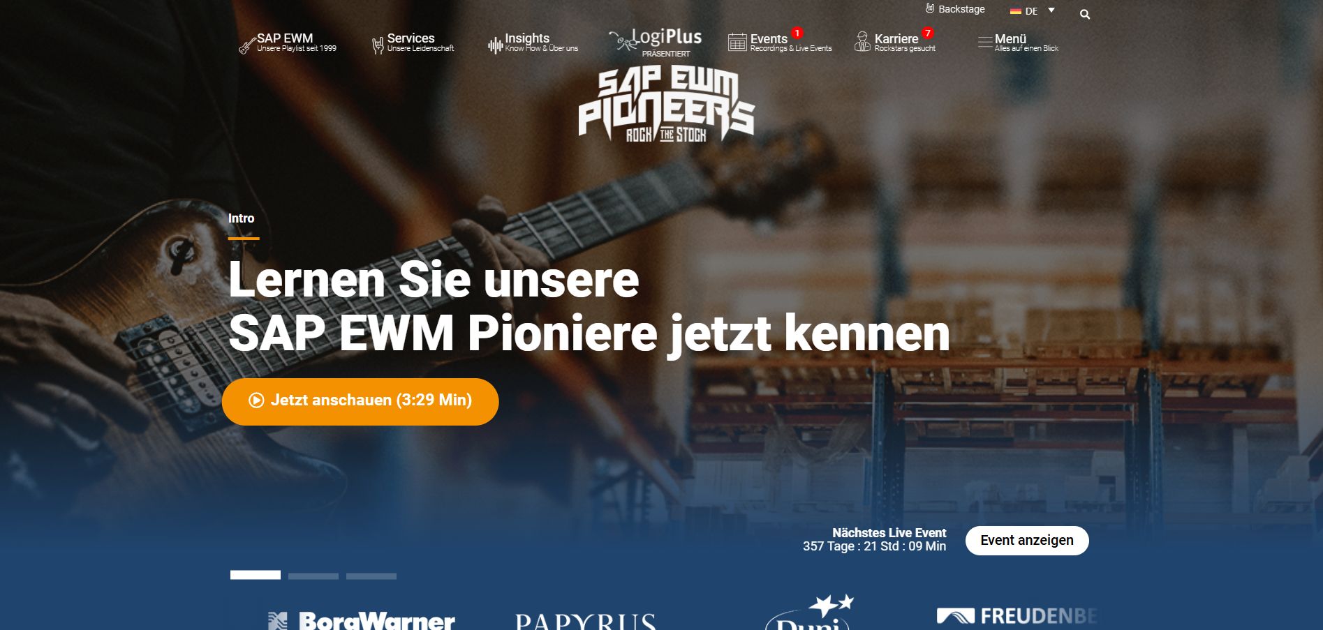 SAP-Intralogistik neu erleben – LogiPlus launcht neue Website im Rock-Style