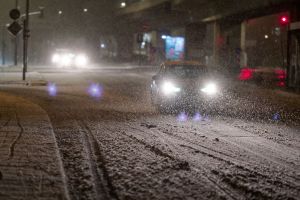 Schneefall über Köln