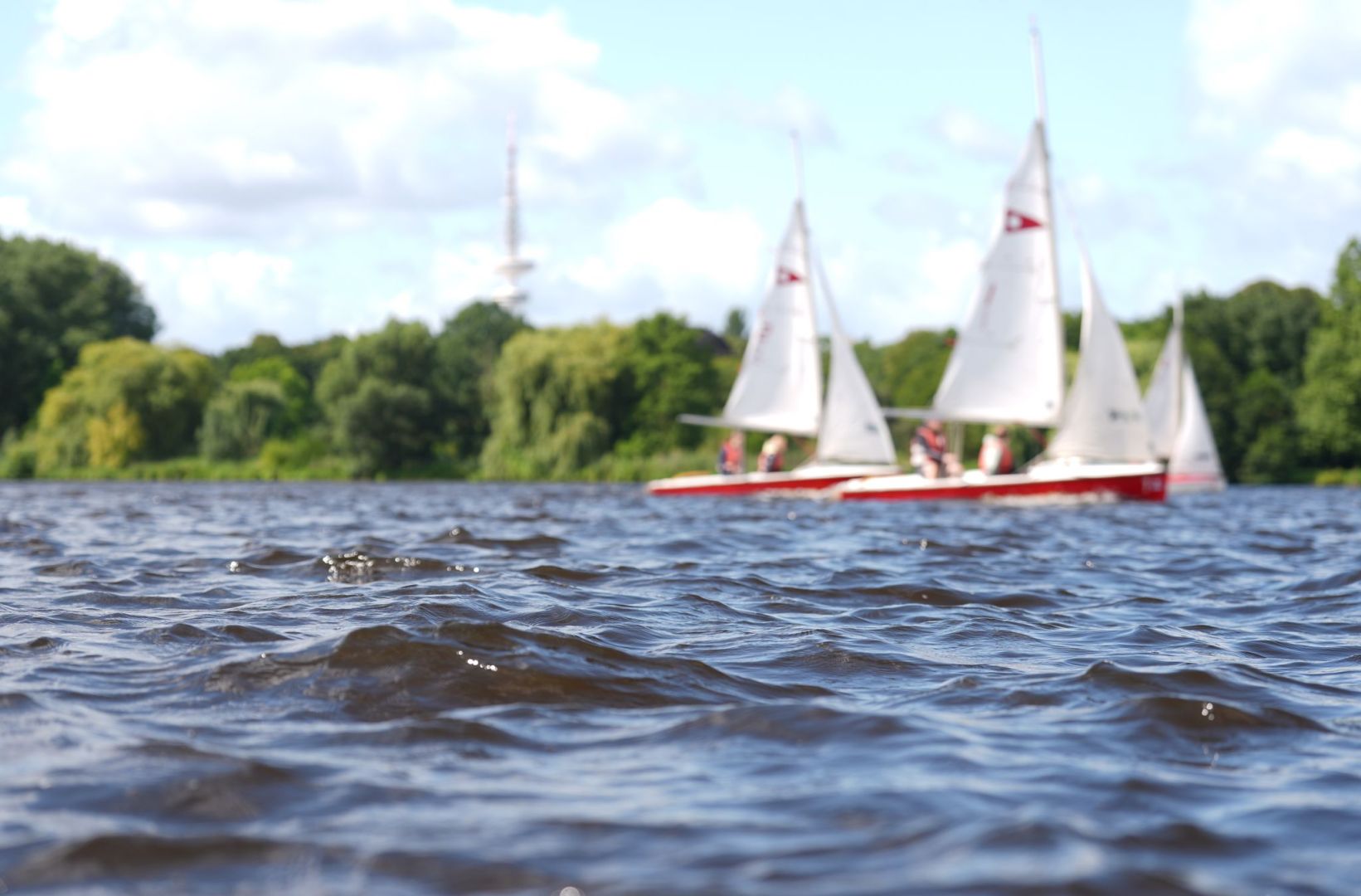 Segler auf der Alster