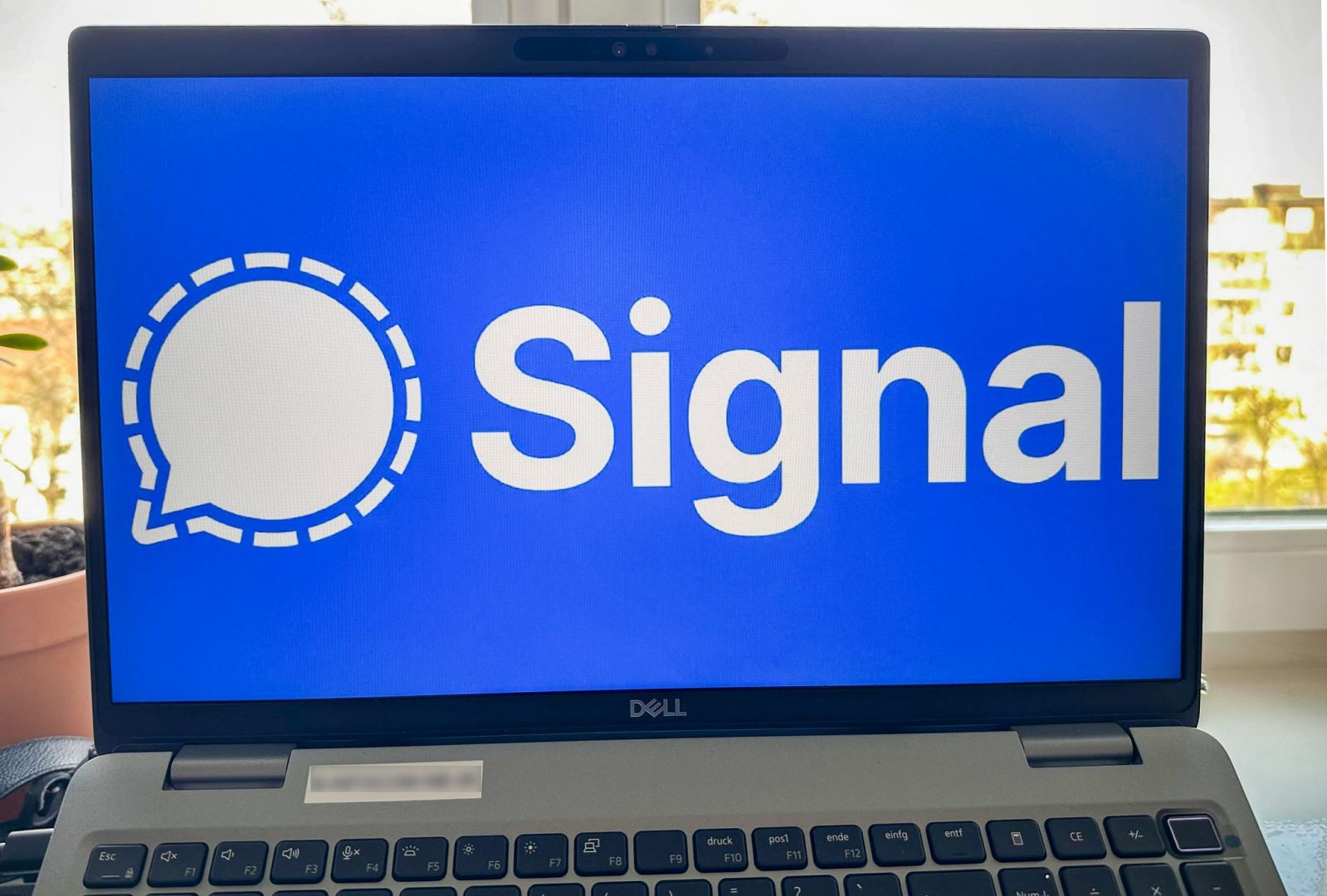 Signal auf einem Laptop