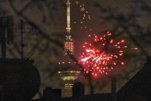 Silvesterfeuerwerk am Berliner Fernsehturm