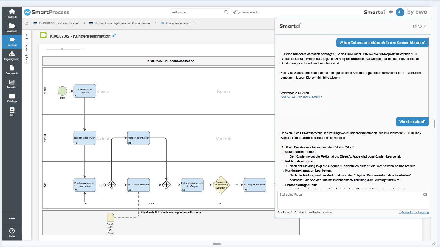 SmartProcess jetzt mit KI-Support, Wissensfragen und internationaler Übersetzungsfunktion verfügbar