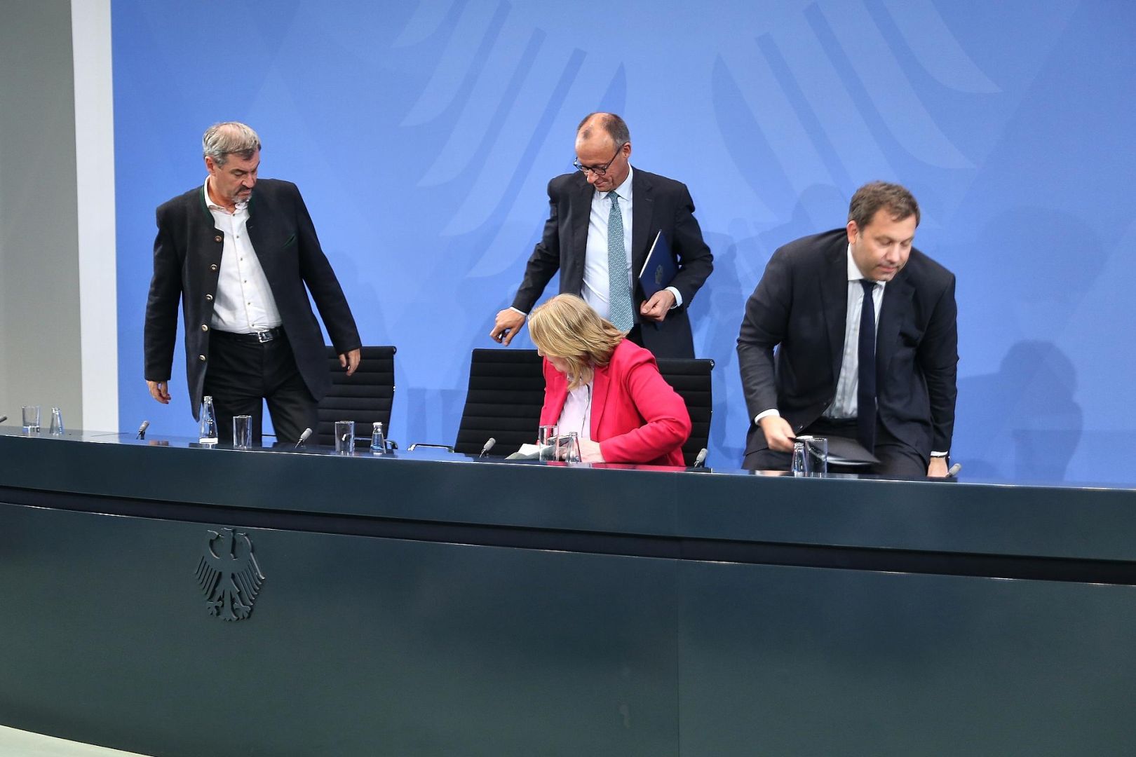 Söder, Merz, Bas und Klingbeil am 03.09.2025