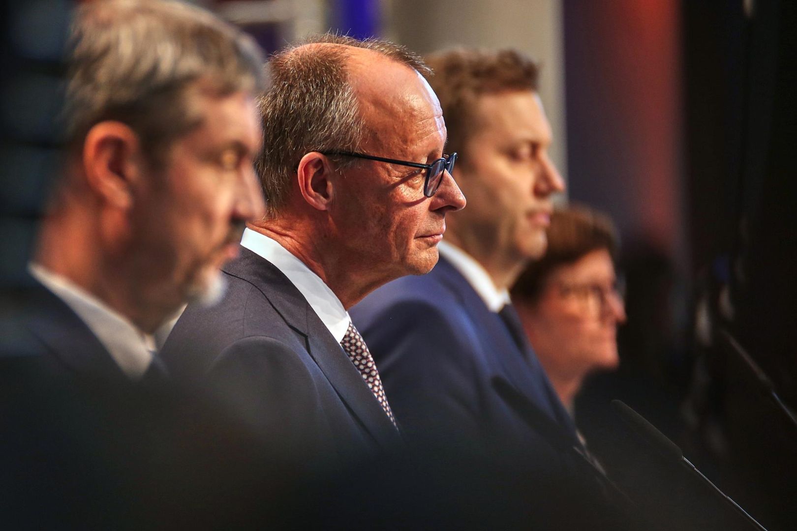 Söder, Merz, Klingbeil, Esken am 09.04.2025