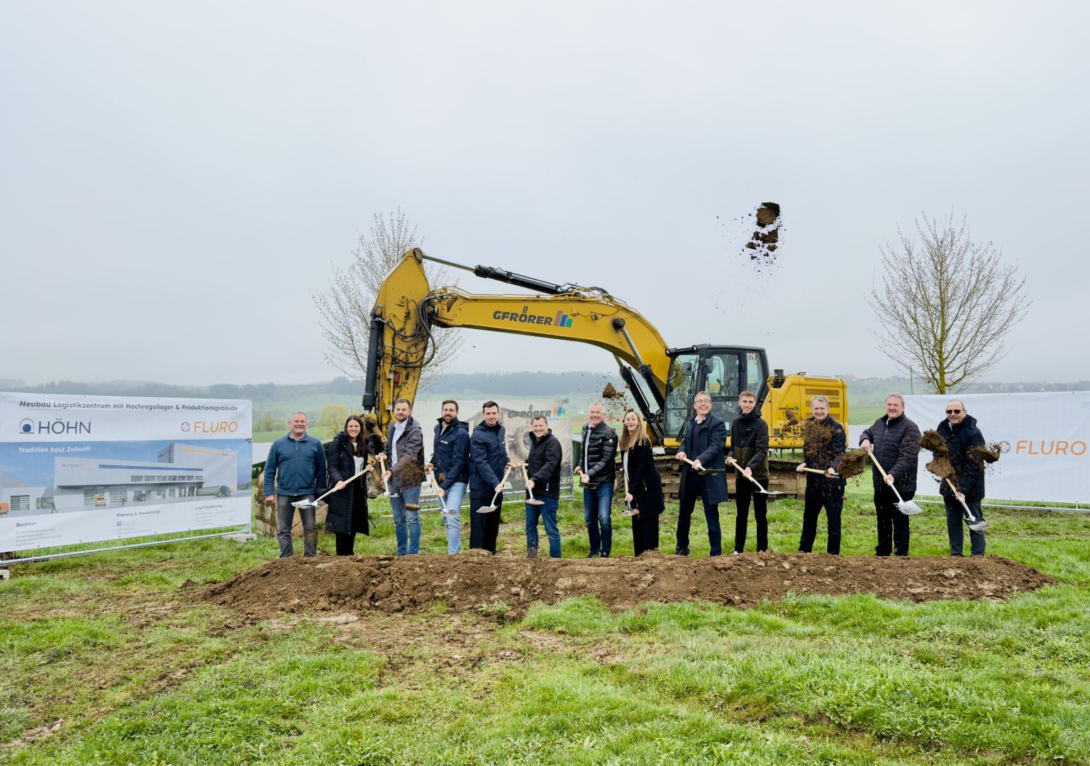 Spatenstich für die Zukunft: FLURO & HÖHN erweitern Standort Rosenfeld