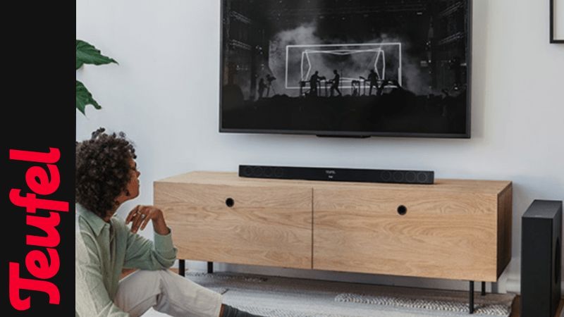 Teufel CINEBAR 11 – Schlanke 2.1-Soundbar der Spitzenklasse für mitreißenden TV-, Gaming- & Musikklang