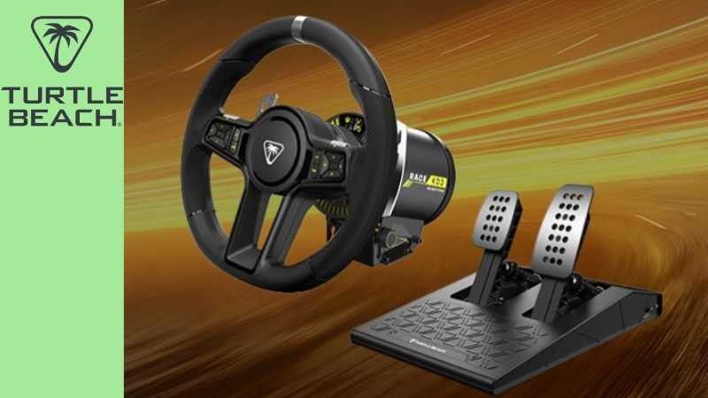 Turtle Beach VelocityOne Race KD3 Lenkrad- & Pedalsystem – Uneingeschränktes Rennvergnügen und ville Kontrolle auf jeder Rennstrecke