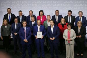 Unterzeichnung Koalitionsvertrag zwischen CDU, CSU und SPD (Archiv)