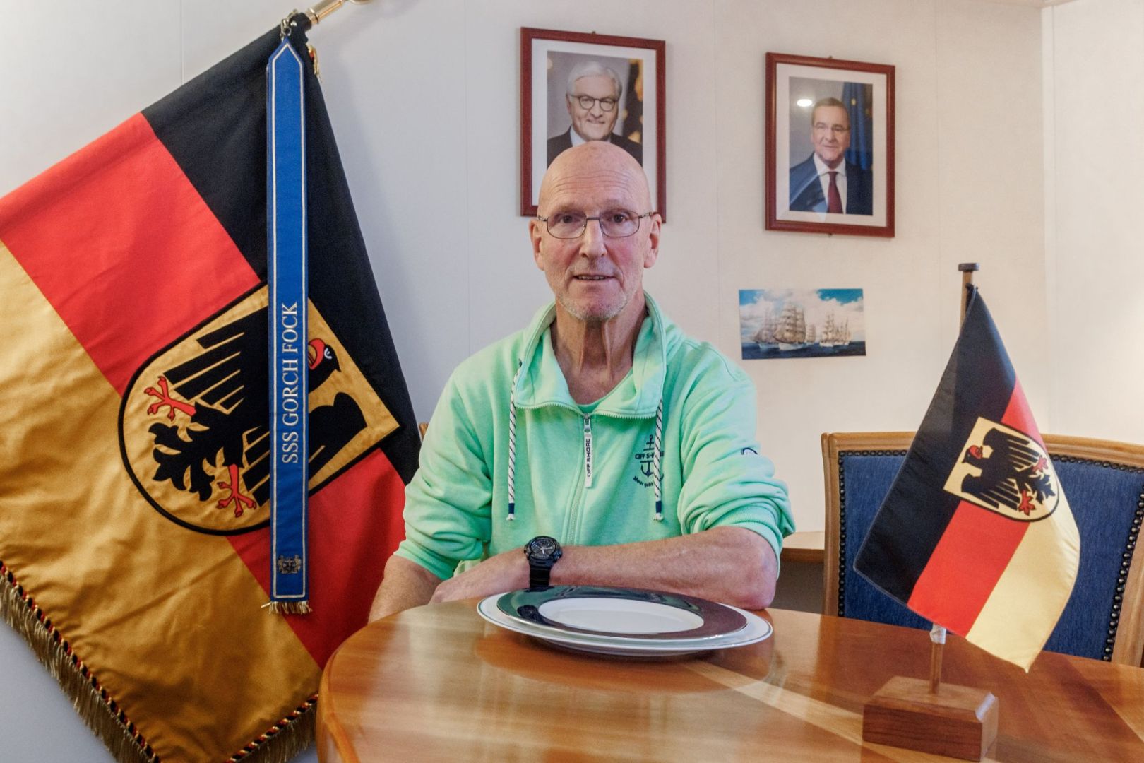 Verabschiedung vom Chef-Stewart der