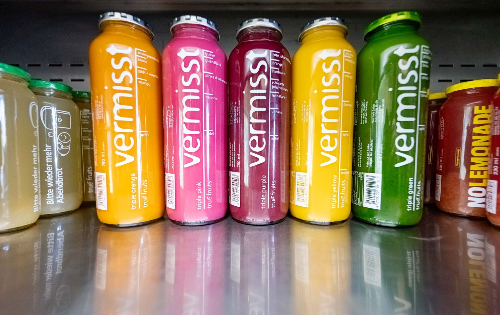 Vermisstensuche auf Smoothie-Flaschen