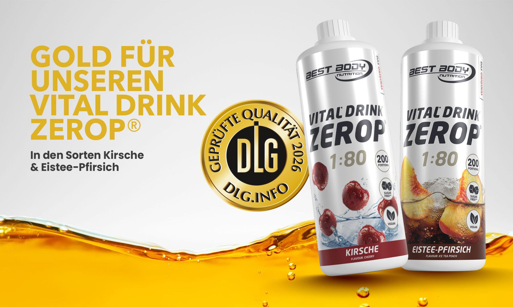 Vital Drink ZEROP erhält DLG-Gold: Best Body Nutrition überzeugt in unabhängiger Qualitätsprüfung