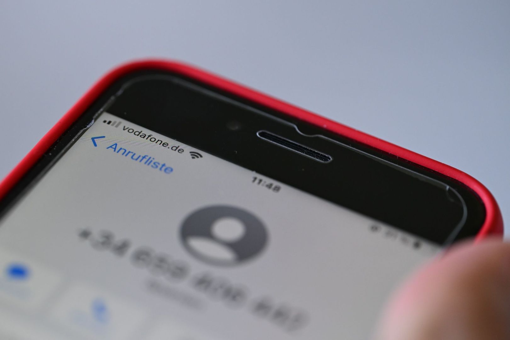 Vodafone-Handy mit Betrugsnummer