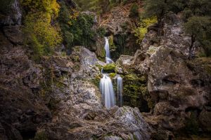 waterfall, stream, river