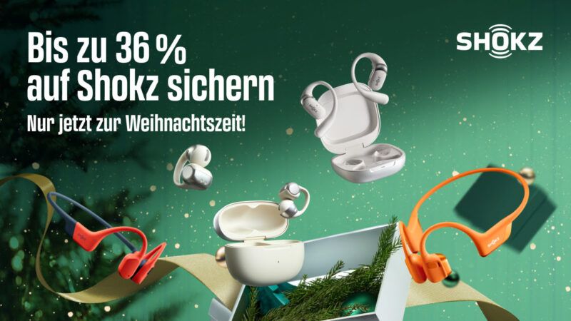 Weihnachtliche Angebote bei Shokz