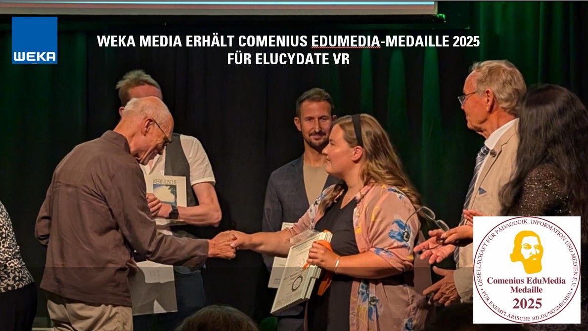 WEKA Media erhält Comenius EduMedia-Medaille 2025 für ELUCYDATE VR