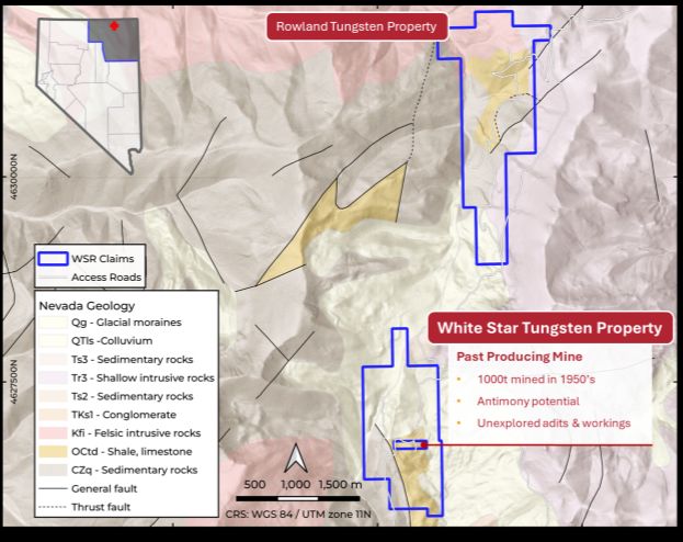 Western Star Resources konsolidiert vormals produzierenden Wolframkomplex Jarbidge-Charleston in Elko, Nevada, USA