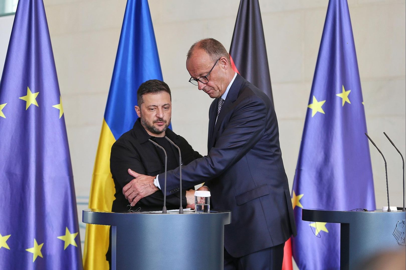 Wolodymyr Selenskyj und Friedrich Merz am 13.08.2025